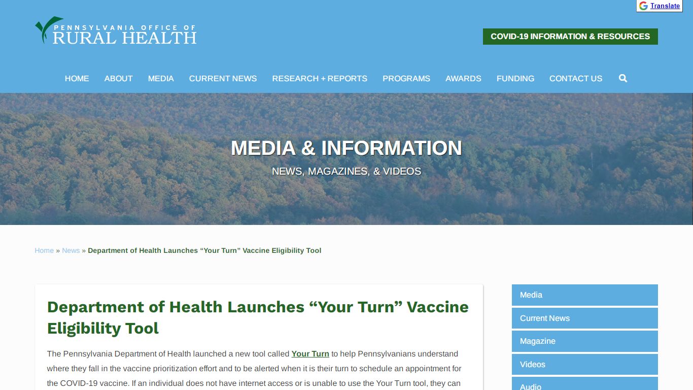 Department of Health Launches “Your Turn” Vaccine Eligibility Tool