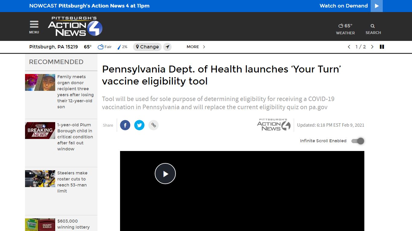 Vaccine Eligibility Tool: Pa. Dept. of Health launches ‘Your Turn’