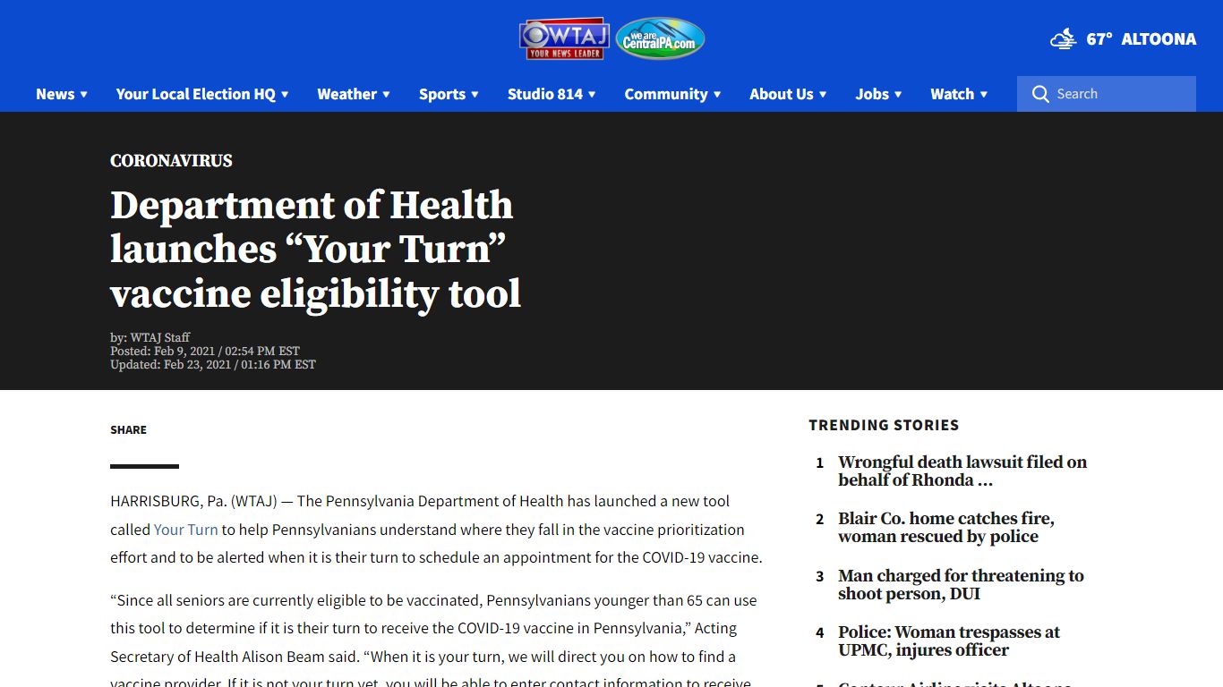 Department of Health launches “Your Turn” vaccine eligibility tool